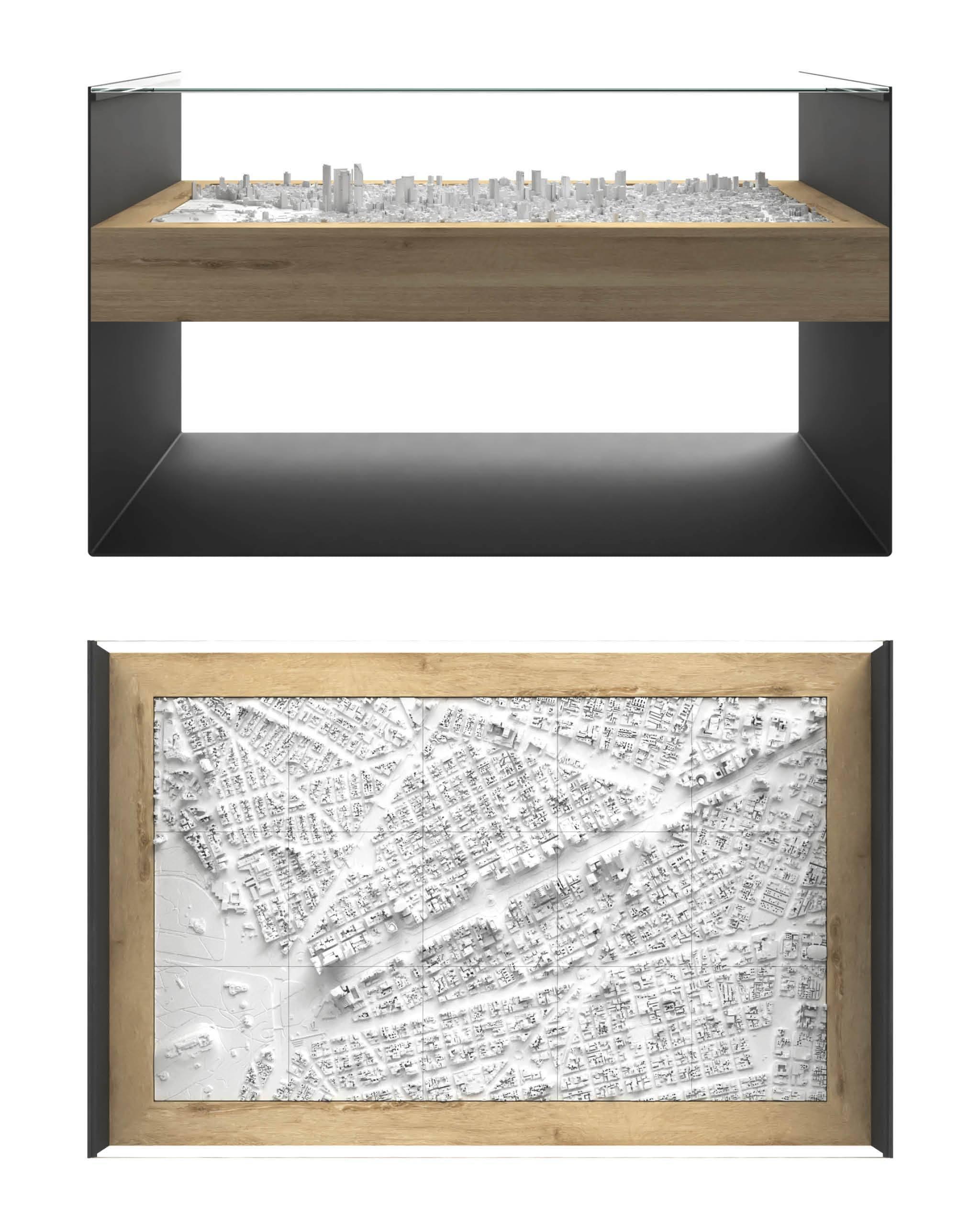 BLOK Wide Coffee Table 3D City Model BLOK, search_hidden - CITYFRAMES