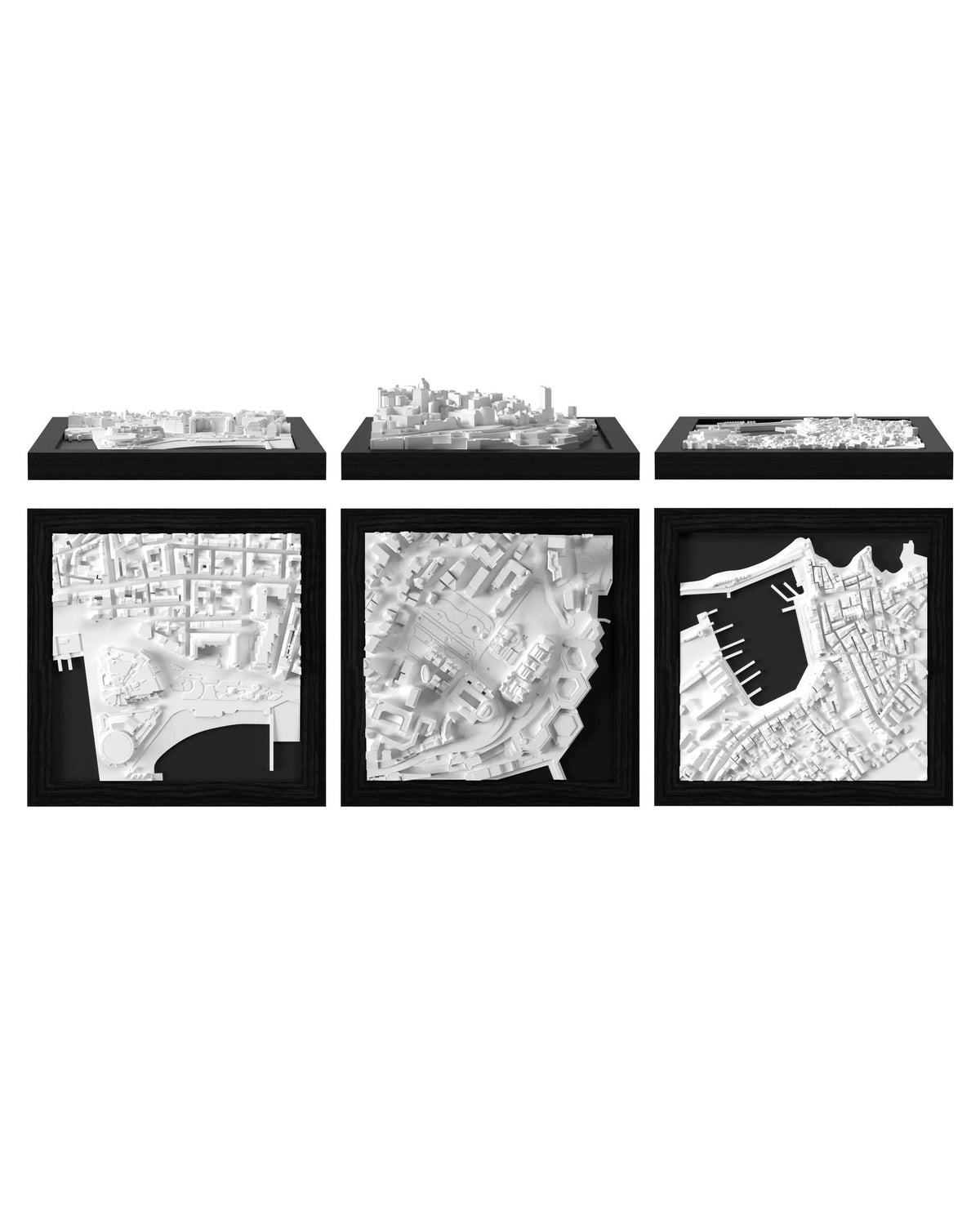 French Riviera Trio: Cannes, Monaco - Casino, St. Tropez CUBE 3D city models - CITYFRAMES