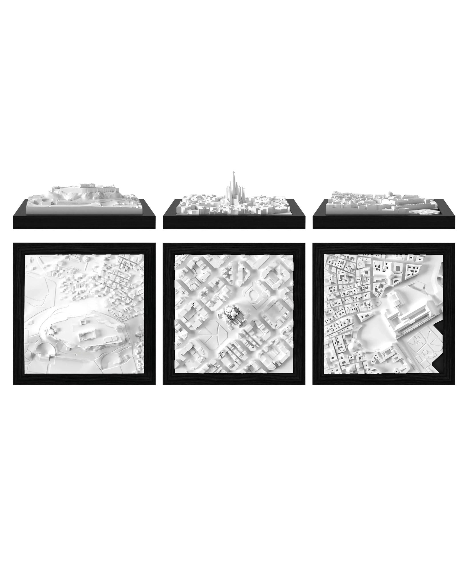 Mediterranean Trio: Athens, Barcelona, Naples - Basilica CUBE 3D city models - CITYFRAMES